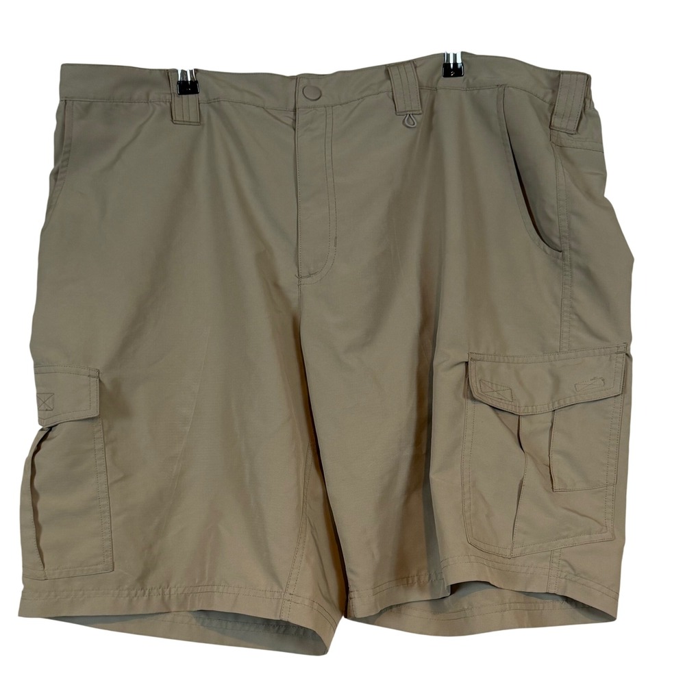 Field & Stream Mens XXXL Cargo Shorts Khaki Tan Ripstop Hiking Fishing 3XL